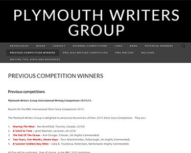 Plymouth Writers Group International Writing Competition