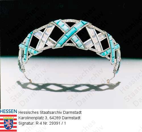 Hessian Turquoise and Moonstone Tiara